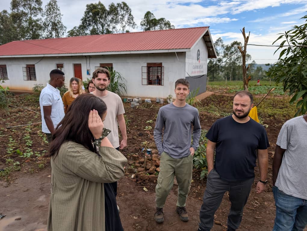 Campus farm tour with visitors
